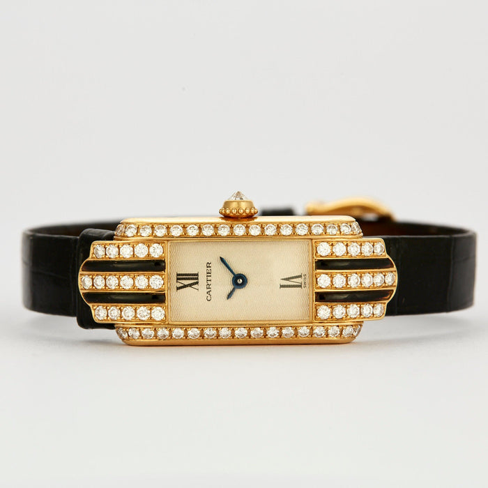 CARTIER - Reloj Tank Art Deco oro amarillo y diamantes
