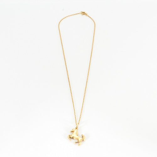 Collier Chaîne or jaune pendentif cheval 58 Facettes