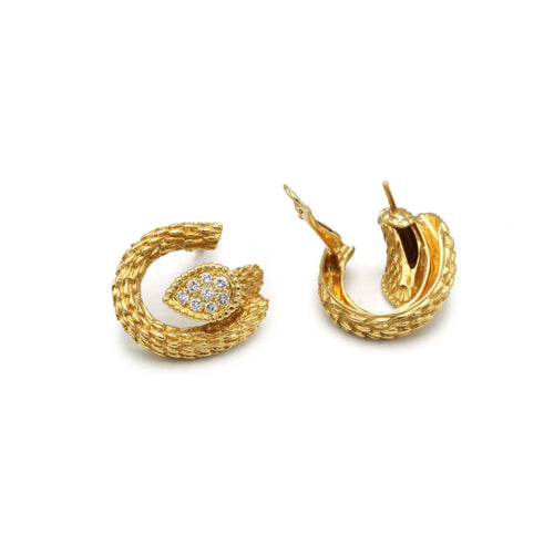 Boucles d'oreilles Boucles D'Oreilles Serpent Bohème, Motif S, or jaune 750 diamants 58 Facettes 1281