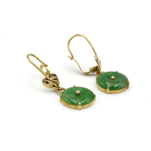 Boucles d'oreilles Boucles d'oreilles - Or & Jade 58 Facettes 250036R