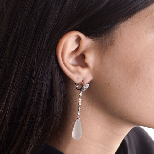 Rock Crystal Diamond náušnice