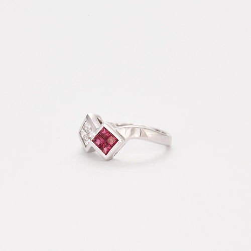 Bague 51 Bague Diamants et Rubis 58 Facettes 1580