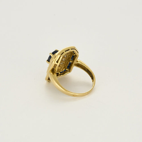 Bague 52 Bague en Or jaune 18k Saphir 58 Facettes B250681