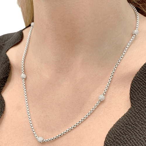 Collier Collier David Yurman, argent, diamants. 58 Facettes 34589