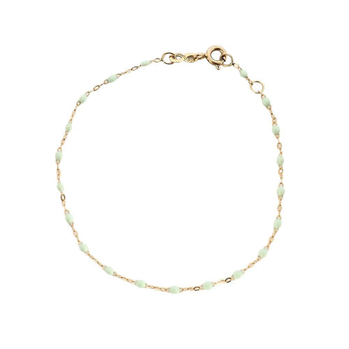 Bracelet GIGI Clozeau - Classique Gigi - Bracelet en or jaune et résine de couleur vert d'eau 58 Facettes BRI0094X4