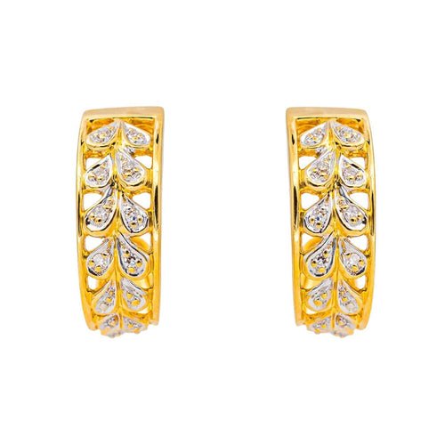 Boucles d'oreilles Boucles d'oreilles Demi créoles Or jaune, Or blanc Diamant 58 Facettes 4282965CN