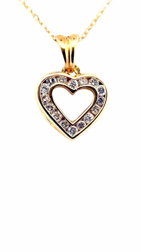 Collier Chaîne et pendentif or jaune 18 carats et diamants 58 Facettes