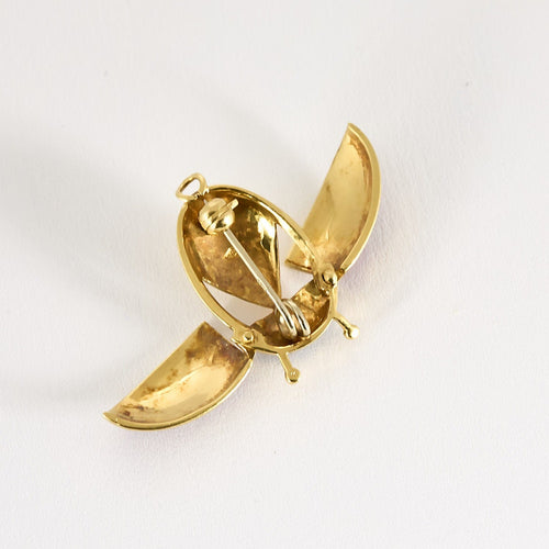 Broche Broche porte bonheur "Coccinelle" en or jaune et émaux 58 Facettes CHS0705