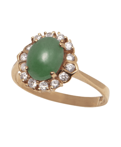Bague 55 Bague marguerite Or jaune 18K Jade Diamant 58 Facettes BO220948/CHARMEDASIE