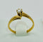 Bague 52 Bague solitaire en or jaune avec diamant taille brillant 58 Facettes 50305