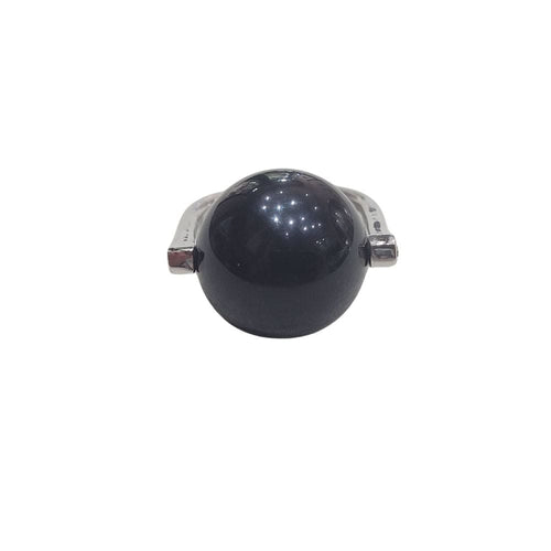Bague Bague en onyx et or blanc 58 Facettes T167