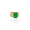 6.65 carat Zambian emerald and diamond ring