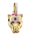 Pendentif Pendentif tête de panthère, Or jaune 18 carat, serti de Rubis et de diamants 58 Facettes 7364 A