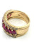 Bague 53 Bague en or jaune avec diamants et rubis 58 Facettes