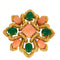 Pendentif VAN CLEEF AND ARPELS - Delphes - Broche pendentif or jaune, corail et chrysoprase 58 Facettes LBV2