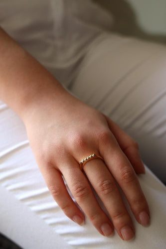 Bague 58.5 Bague Demi alliance Or jaune Diamant 58 Facettes 2225491CN