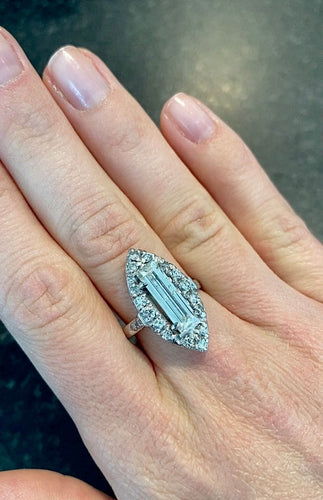 Bague 58 Bague marquise diamant 2 carats 58 Facettes