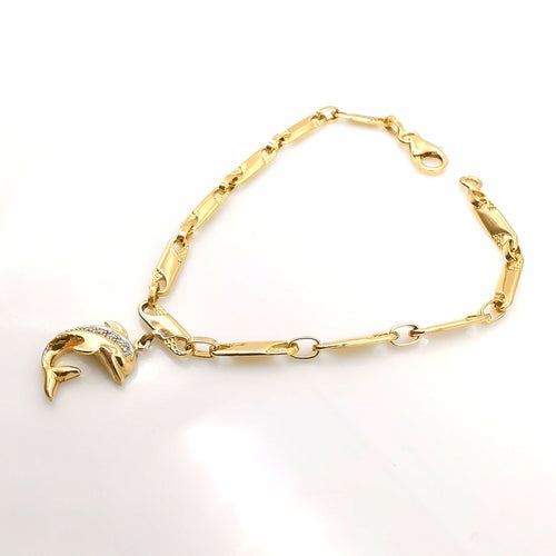 Bracelet Bracelet avec pendentif Or jaune Diamants 58 Facettes