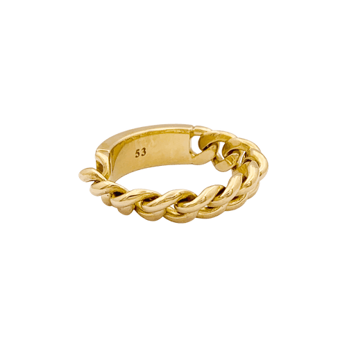 Bague 53 Bague DIOR, "Gourmette" en or jaune. 58 Facettes 34572