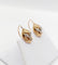 Boucles d'oreilles Dormeuses art déco en or rose 18k et pierres blanches (circa 1940) 58 Facettes A06470
