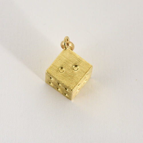 Pendentif Pendentif charm's Dé à jouer en or jaune 58 Facettes ALE3523