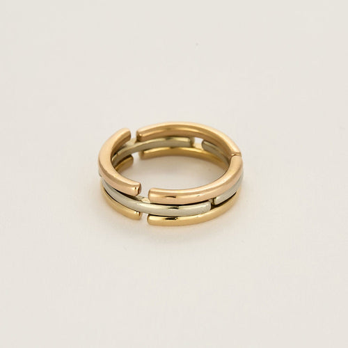 Bague 54 Bague trois ors articulées 58 Facettes VILLEF0057X2