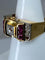 Bague 58 Bague Tank diamants & rubis synthétiques 58 Facettes
