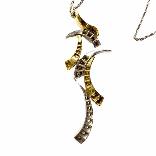 Pendentif Pendentif en or contemporain moderne du XXe siècle avec diamants 58 Facettes Q346B(120)