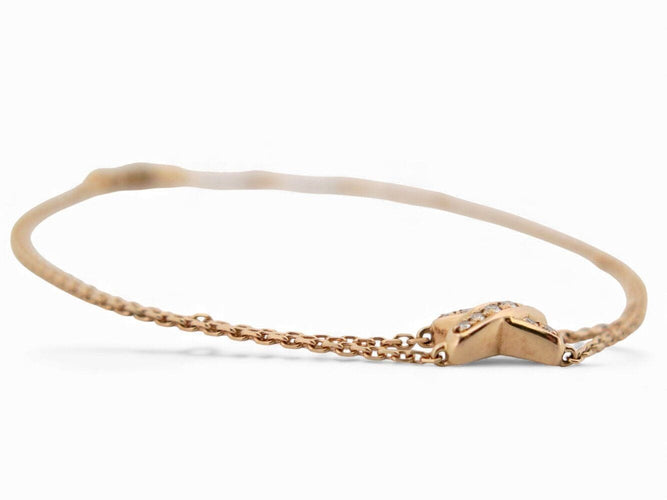 Bracelet bracelet CHAUMET jeux de liens en or rose 18k 3gr 10 diamants 0.1ct boite 58 Facettes 271111