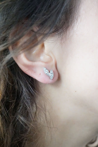 Boucles d'oreilles Boucles d'oreilles Art déco or blanc diamants 58 Facettes SQ5041420