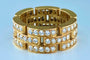 Bague 49 Bague CARTIER maillons panthère or jaune et diamants 58 Facettes AB78