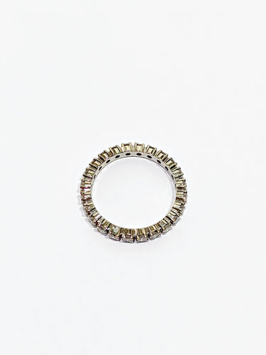 Bague 50.5 Alliance Tour Diamants en or blanc 58 Facettes