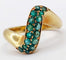 Bague 49 Bague jonc vintage or pavé d'émeraude et monture à enroulement 58 Facettes A04057