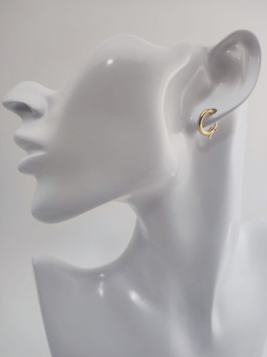 Boucles d'oreilles Créoles fines en or jaune 18k 58 Facettes