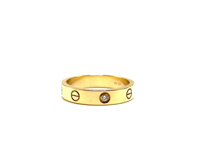 Bague 56 Cartier - Bague Love petit modèle en or 18k et diamant 58 Facettes
