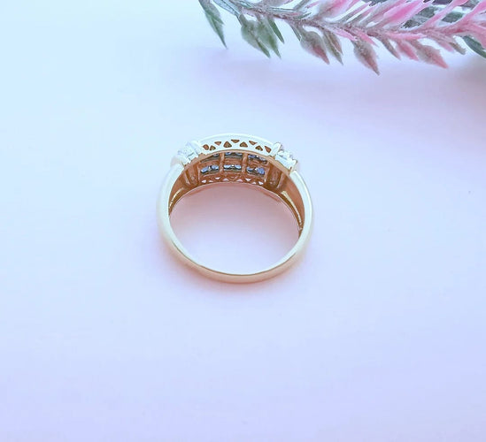 Bague 55.5 Bague Saphirs et Diamants Or 18K (750/1000) 18 carats 58 Facettes AA 1632