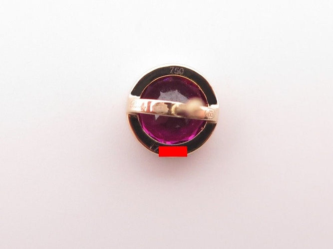 Boucles d'oreilles boucles d'oreilles POIRAY puces lolita rhodolite or 18k  s 58 Facettes 268231