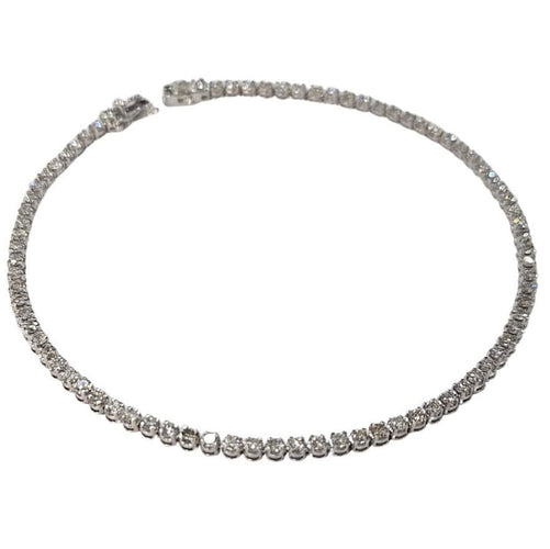 Bracelet Bracelet tennis en or blanc, diamant 2,46 ct, serti griffes tournées 58 Facettes Q399B