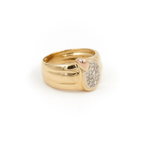 Bague 59 Bague Or jaune, Or rose Diamant 58 Facettes 1751361CN