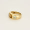 Bague 53 Bague jonc en or jaune, citrine, topaze et améthyste 58 Facettes ENG10845