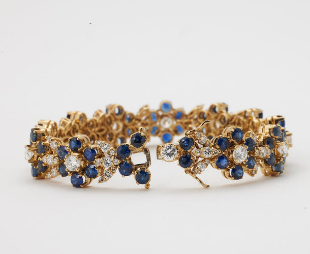 Bracelet Bracelet saphirs et diamants 58 Facettes