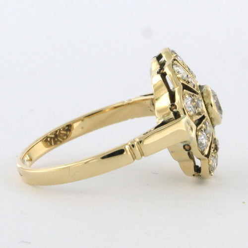 1.00 karata kadar pırlantalı sarı altın yüzük 