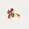 Bague 53 Bague or jaune 18kt rubis saphirs 58 Facettes