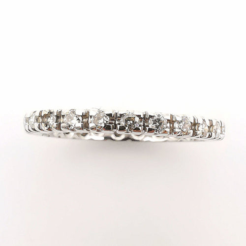 Bague 52 Alliances américaine or blanc diamants 58 Facettes