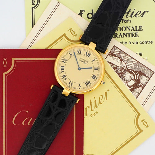 Cartier Must Vendôme - Lemon roman dial - LM 58 Facettes