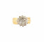 Bague 54 Bague vintage diamants fleurs or bicolore 18 carats 58 Facettes