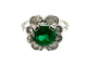 Bague 53 Bague Art-Déco, or blanc et platine, émeraude et diamants 58 Facettes