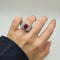 Bague 51.5 Bague or blanc sertie d'un rubis synthétique et diamants naturels 58 Facettes