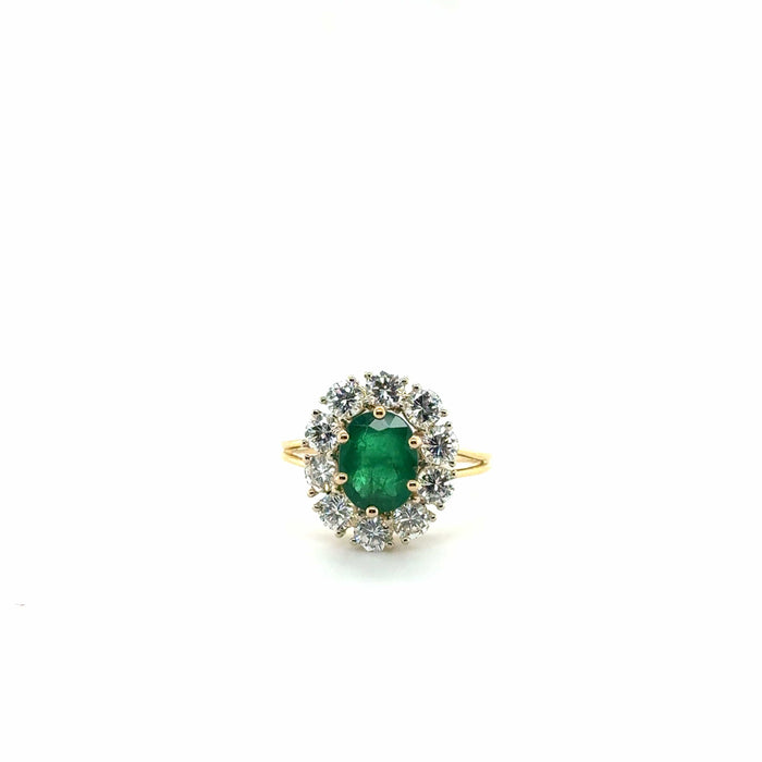 Bague 57 Bague Marguerite Emeraude et diamants 58 Facettes 1.0000330/1