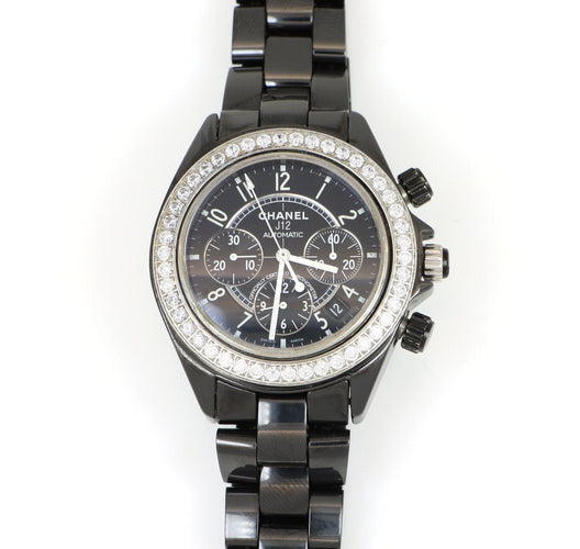 Montre CHANEL - Montre personnalisée J12 Automatique en céramique noire - Sans prix de réserve - 2000-2010 58 Facettes
